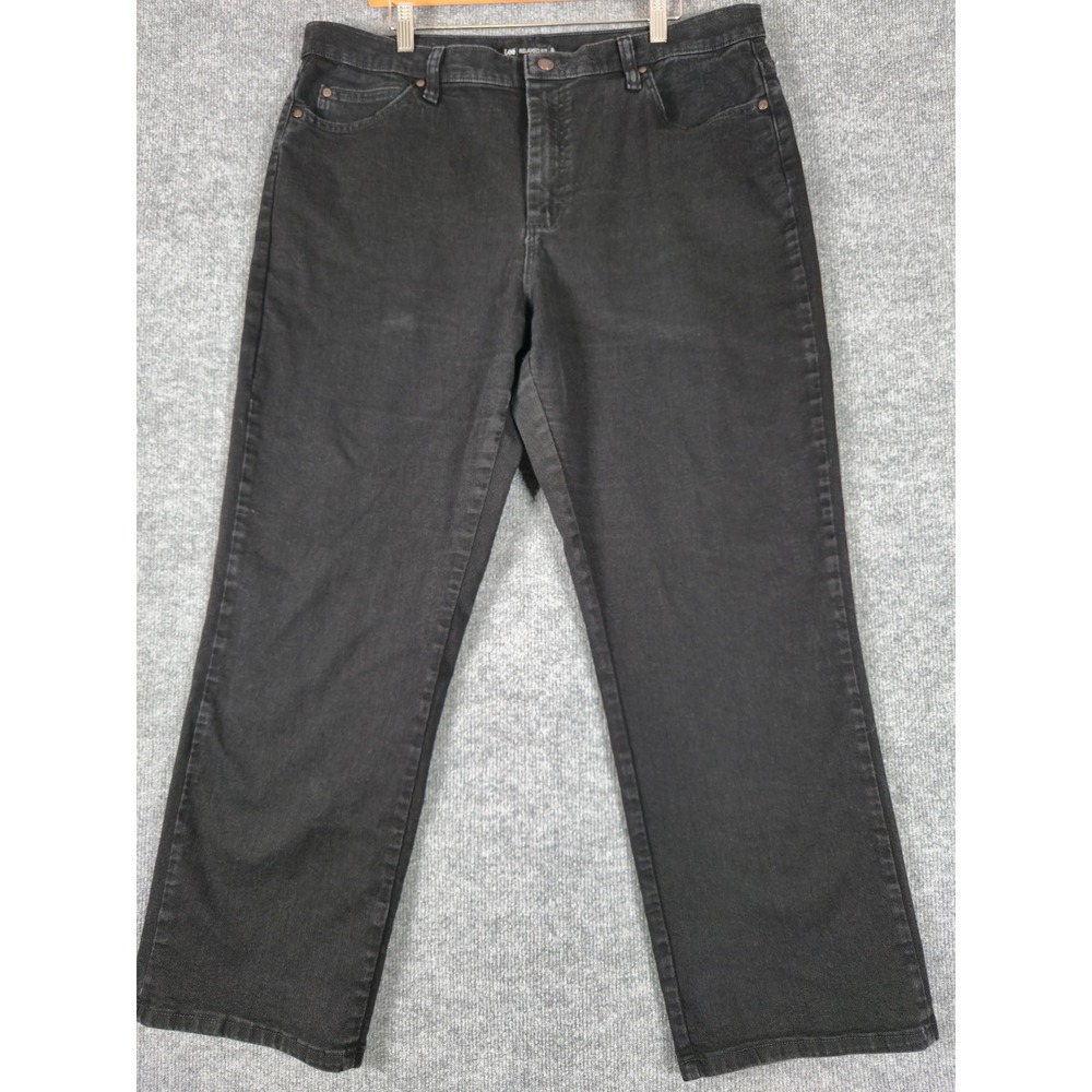 Lee Relaxed Fit Black Denim Jeans‎ Women's Size 18 Short